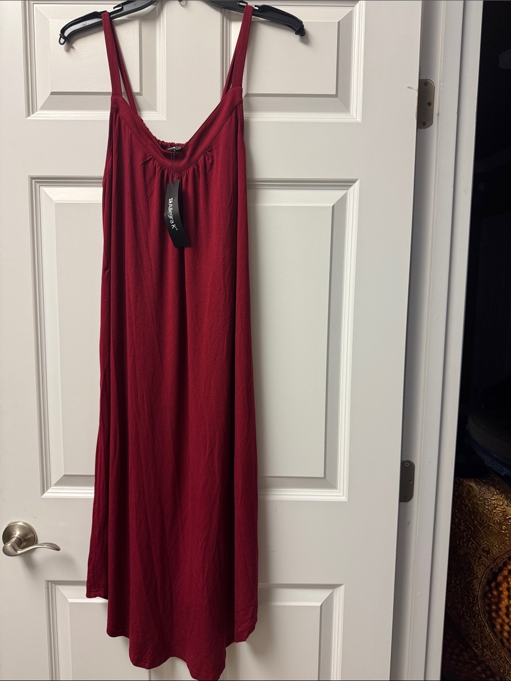 Allegra K Dark Red Nightgown - Size L - NWT